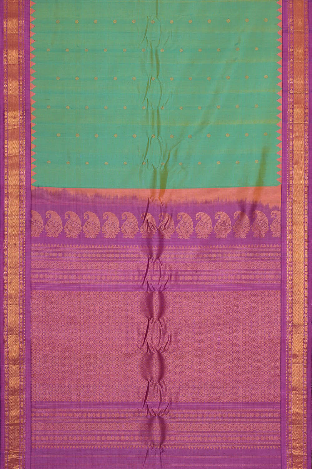 Gadwal Silk Sea Green Saree