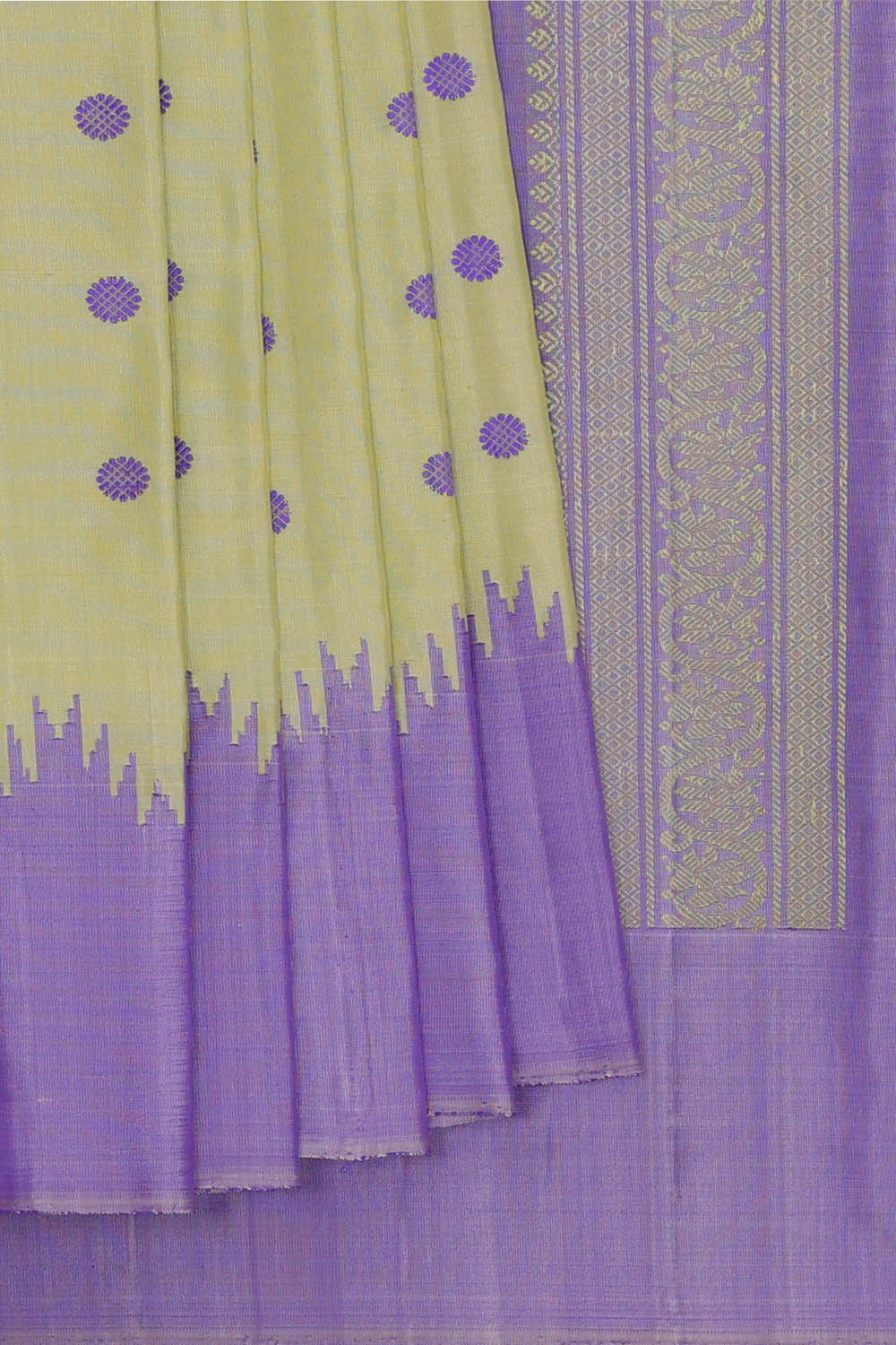 Gadwal Silk Yellow Saree
