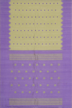Image of Gadwal Silk Yellow Saree