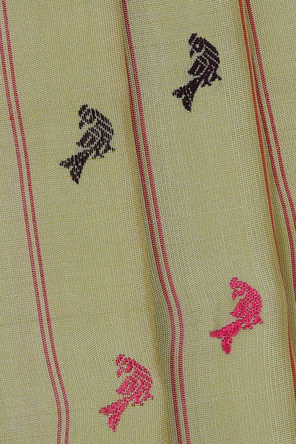 Image of Gadwal Silk Yellow Saree