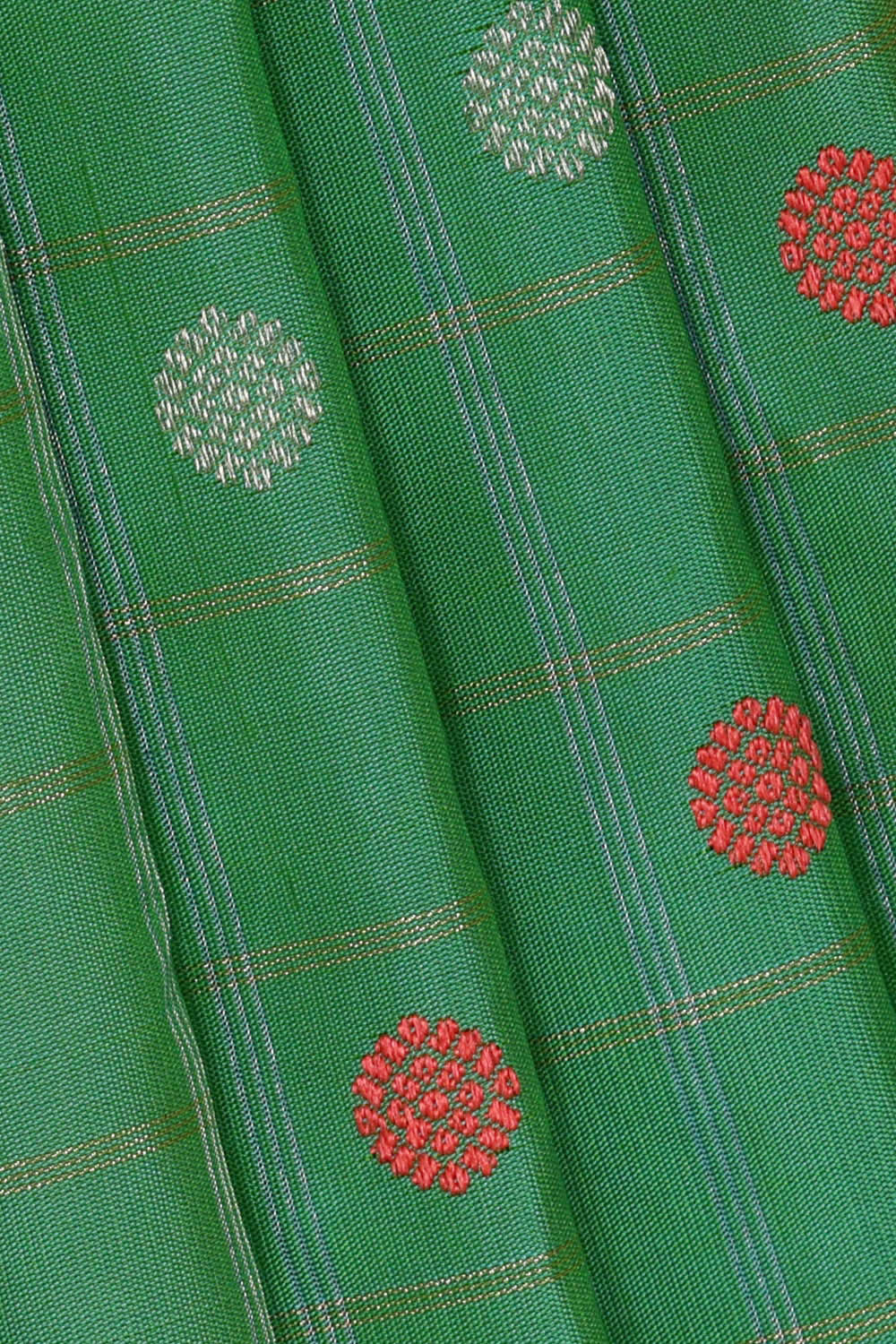 Image of Gadwal Silk Green Saree