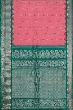 Image of Gadwal Silk Pink Saree