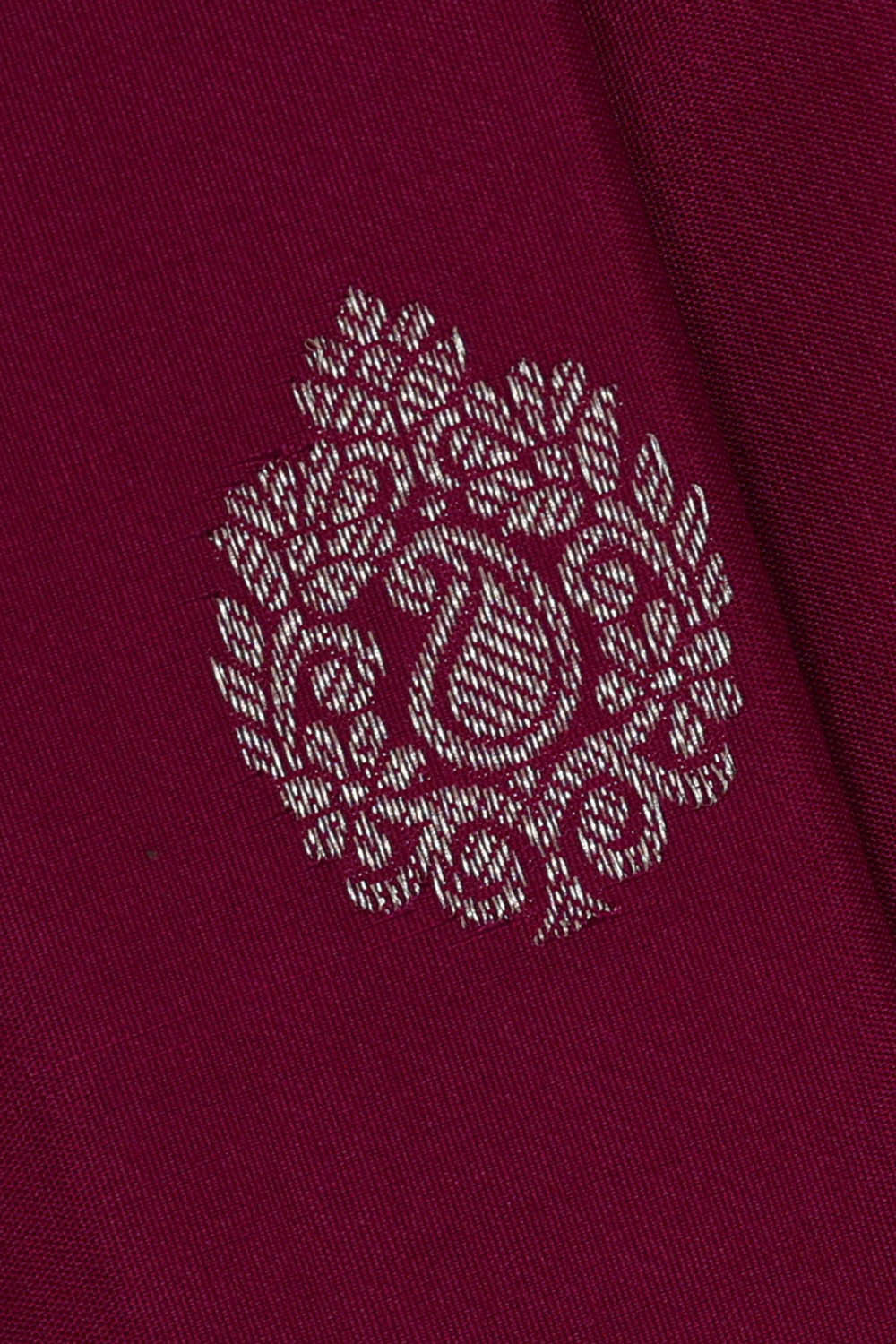 Image of Gadwal Silk Dark Magenta Saree