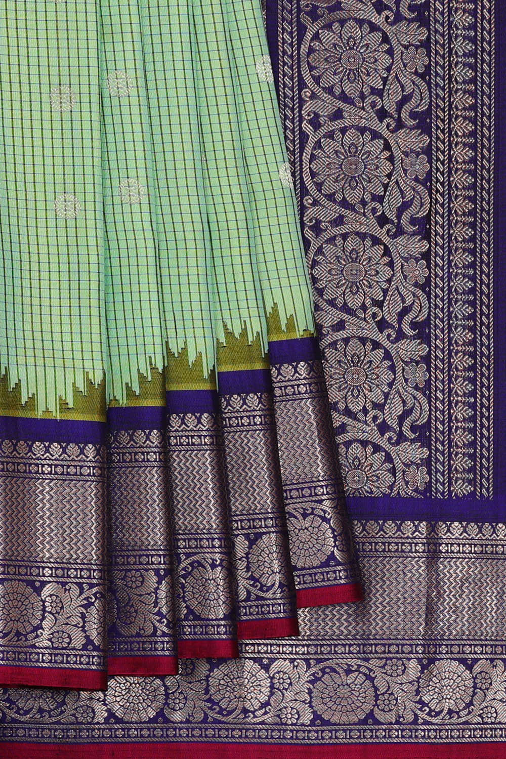 Gadwal Silk Light Mint Green Saree