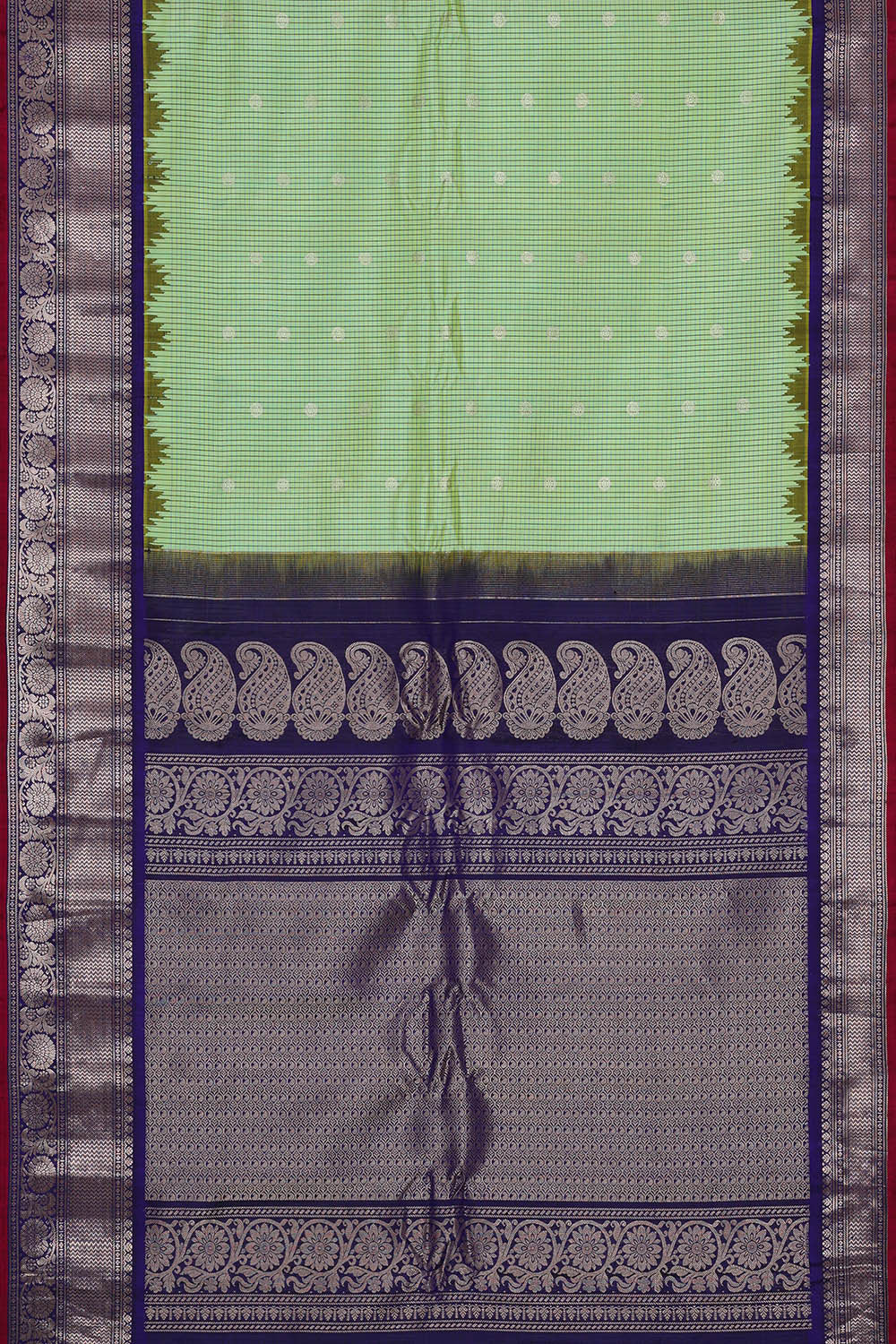Gadwal Silk Light Mint Green Saree