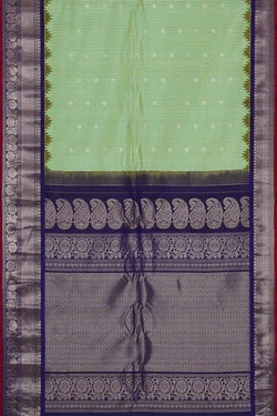Image of Gadwal Silk Light Mint Green Saree