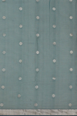 Image of Zari Kota Sea Blue Saree