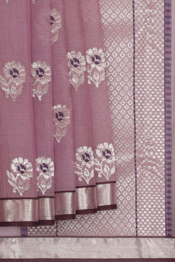 Image of Zari Kota Onion Pink Saree