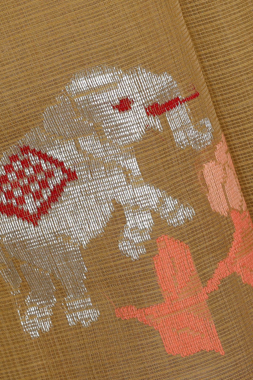 Image of Zari Kota Dull Yellow Saree