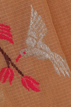 Image of Zari Kota Dull Peach Saree