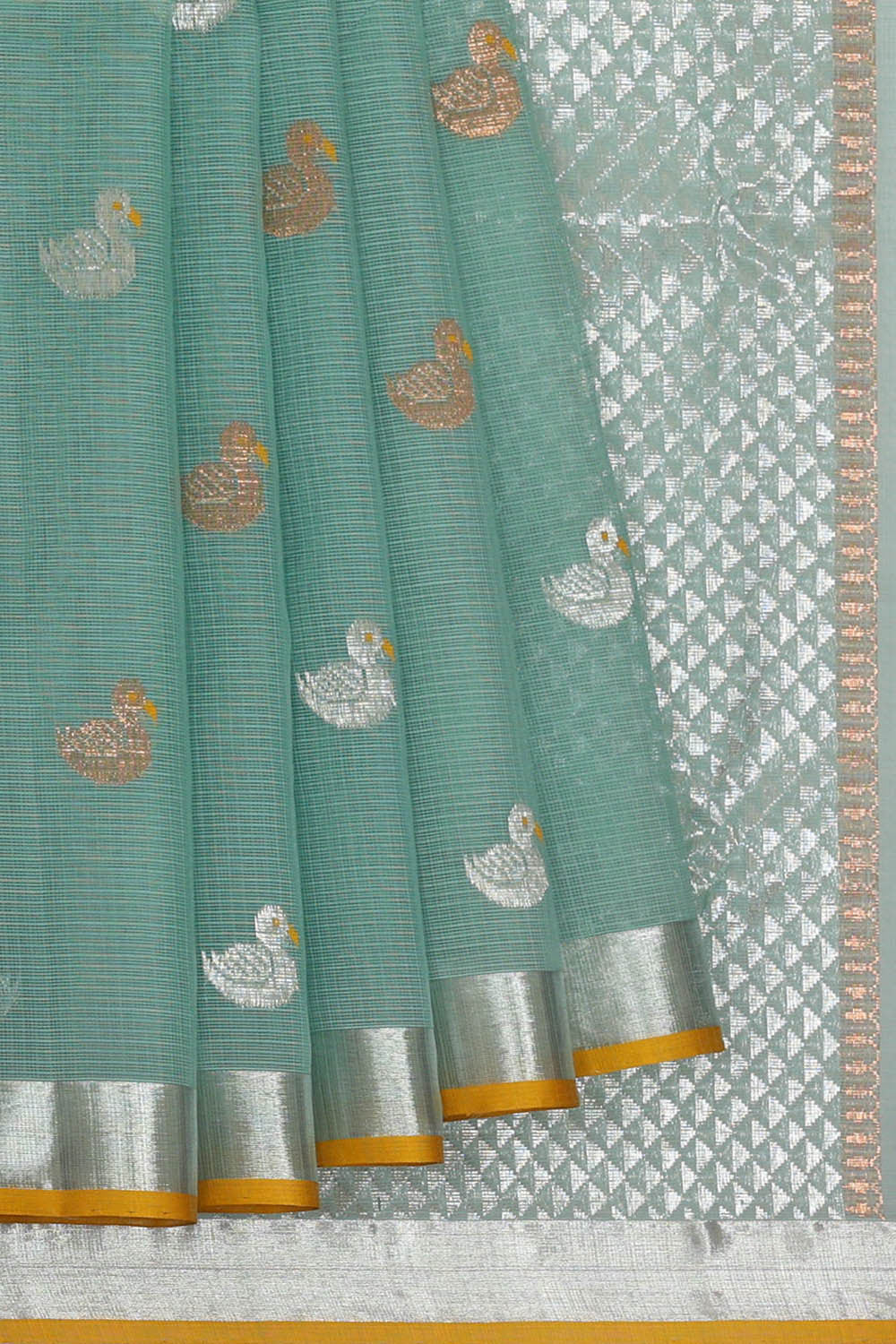 Zari Kota Blue Saree