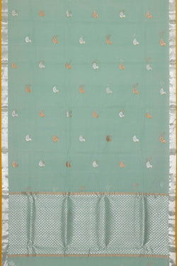 Image of Zari Kota Blue Saree