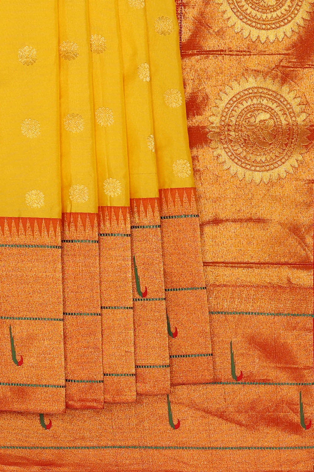 Image of Paithani Yellow Saree