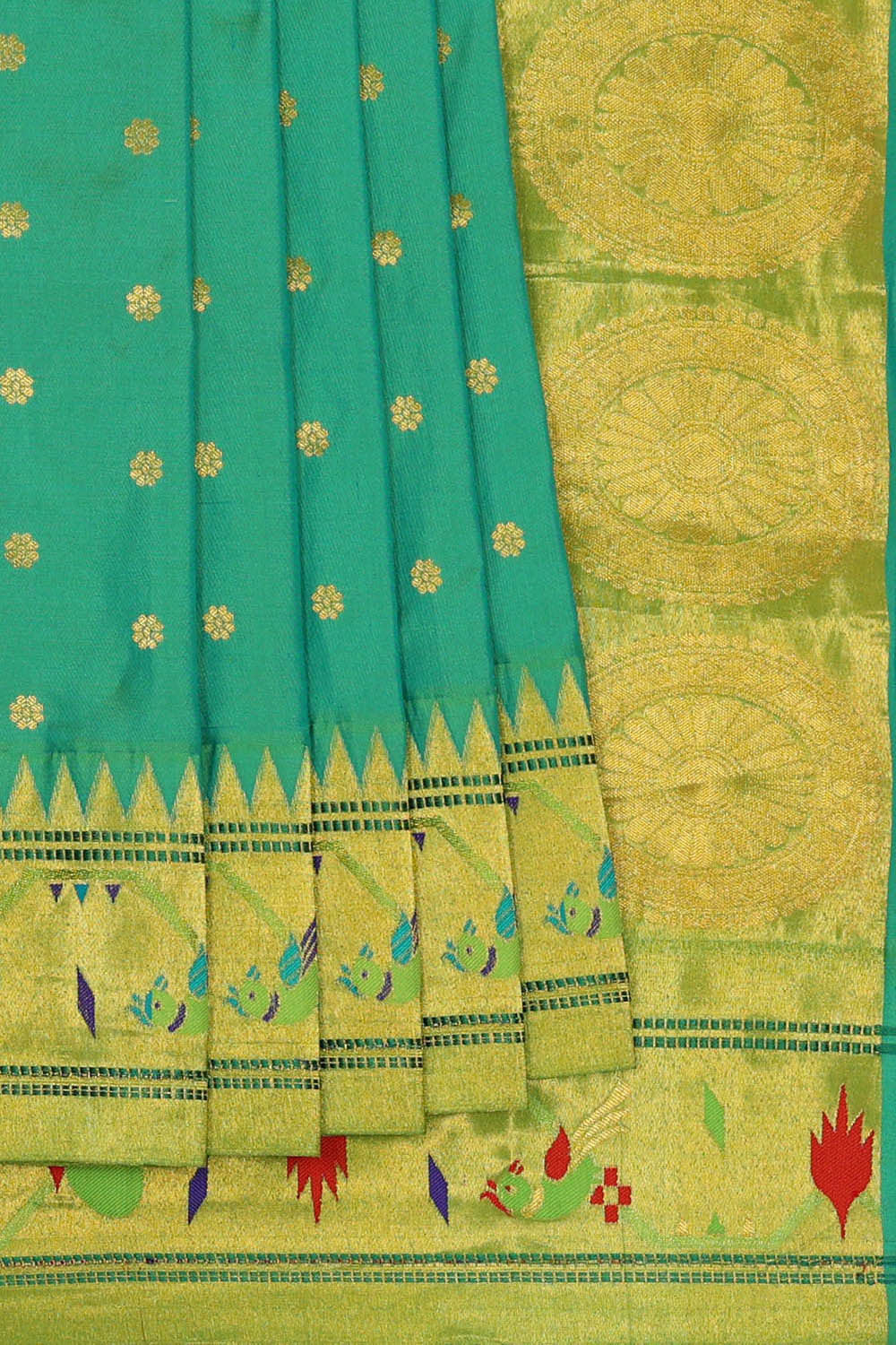 Image of Paithani Sea Green Saree