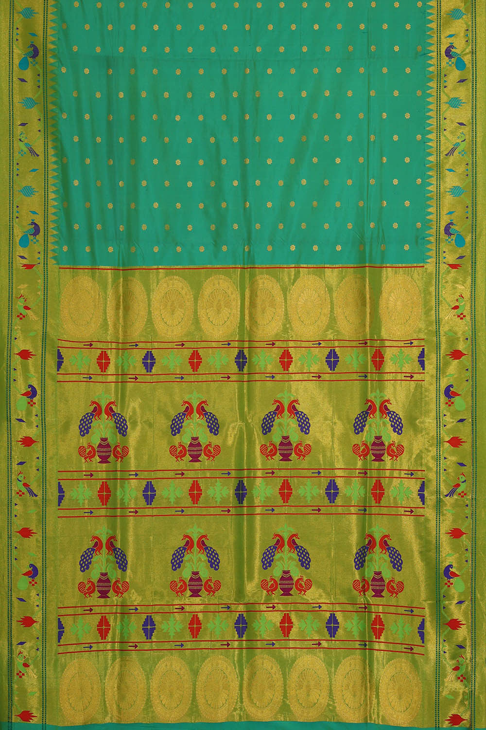 Image of Paithani Sea Green Saree