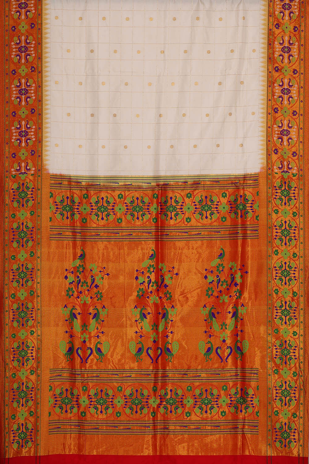 Paithani White Saree