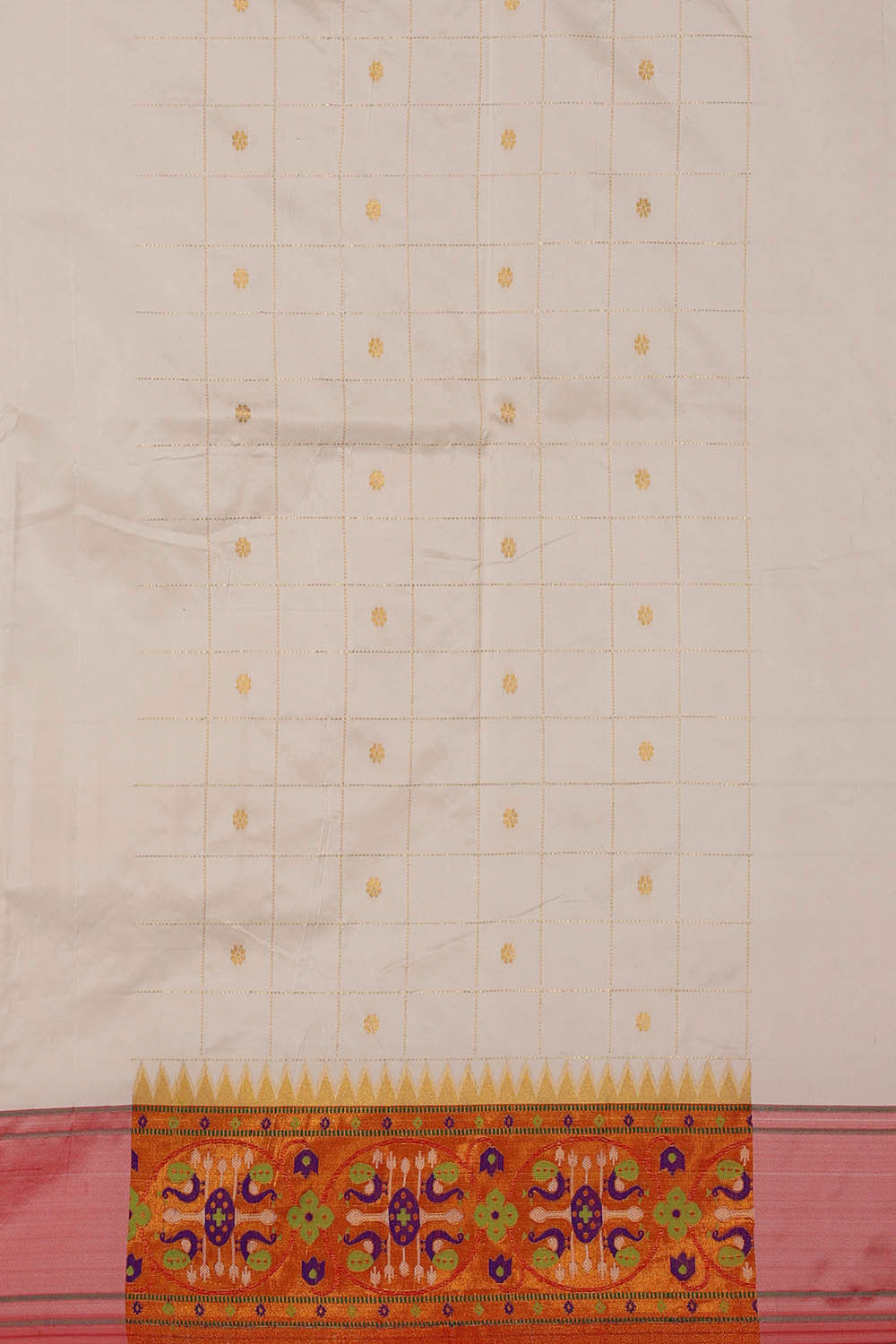 Paithani White Saree