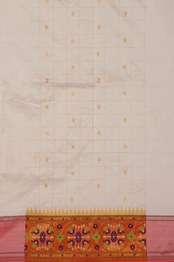 Image of Paithani White Saree
