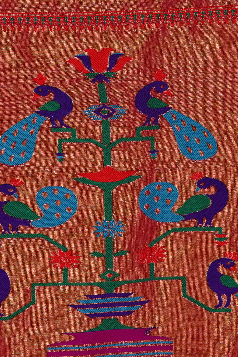 Paithani Sea Green Tissue Saree