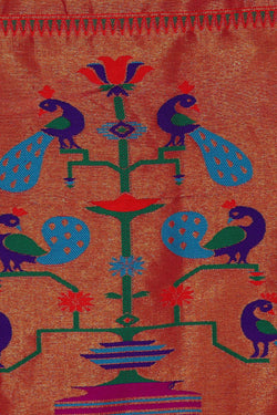 Image of Paithani Sea Green Tissue Saree