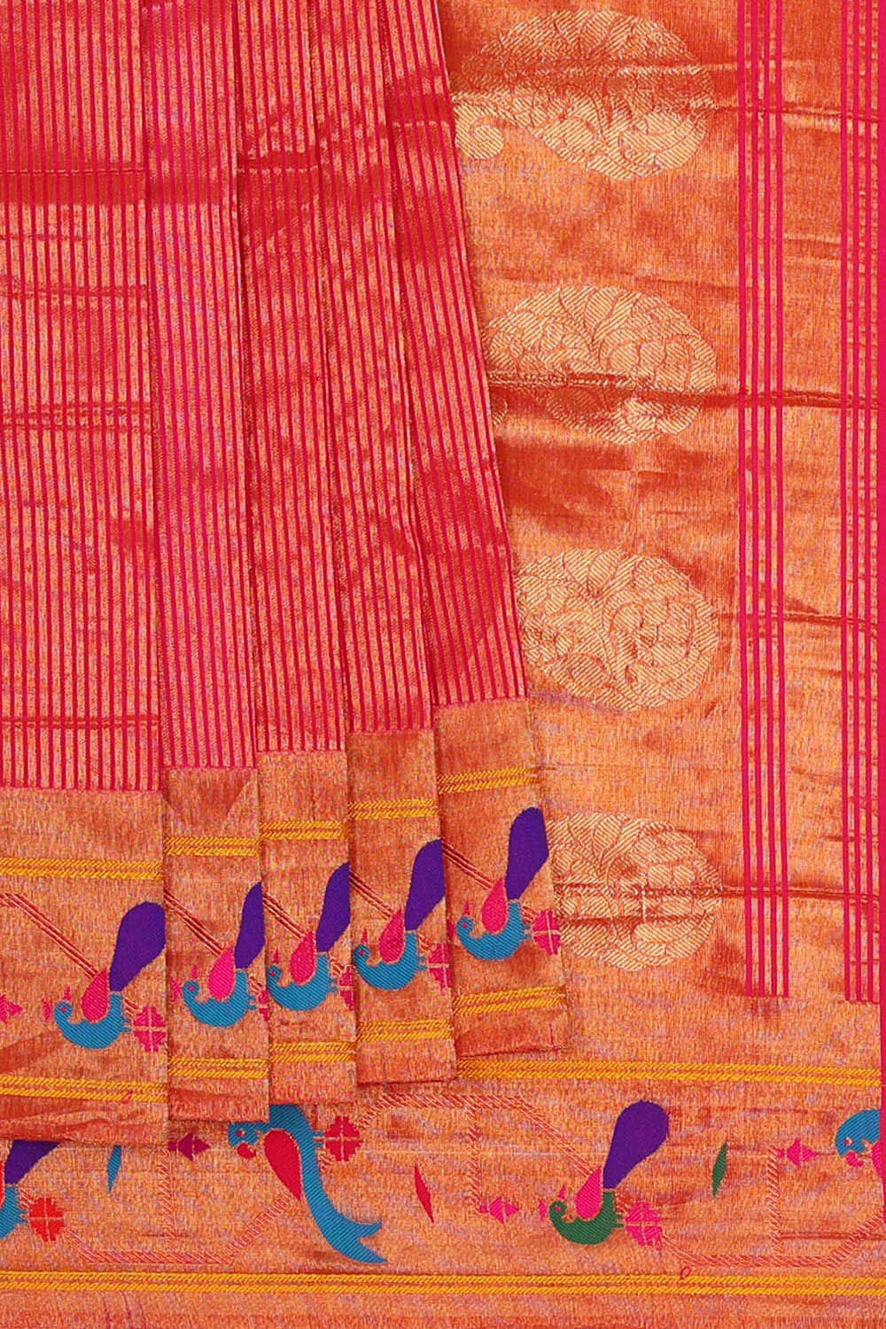 Paithani Reddish Pink Saree