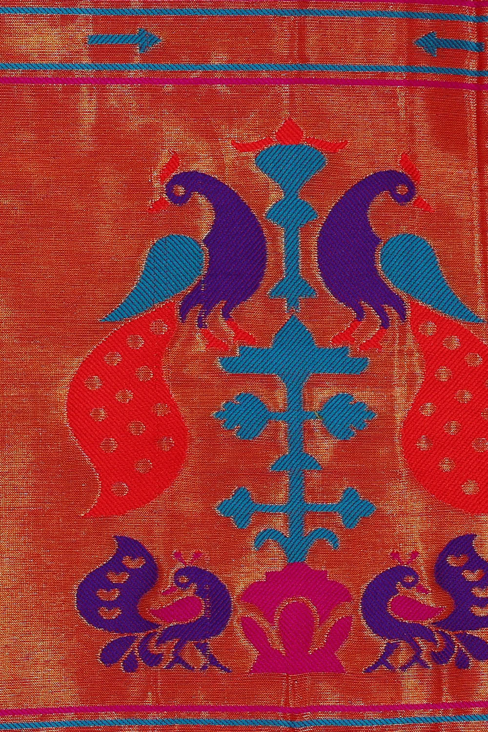 Paithani Reddish Pink Saree