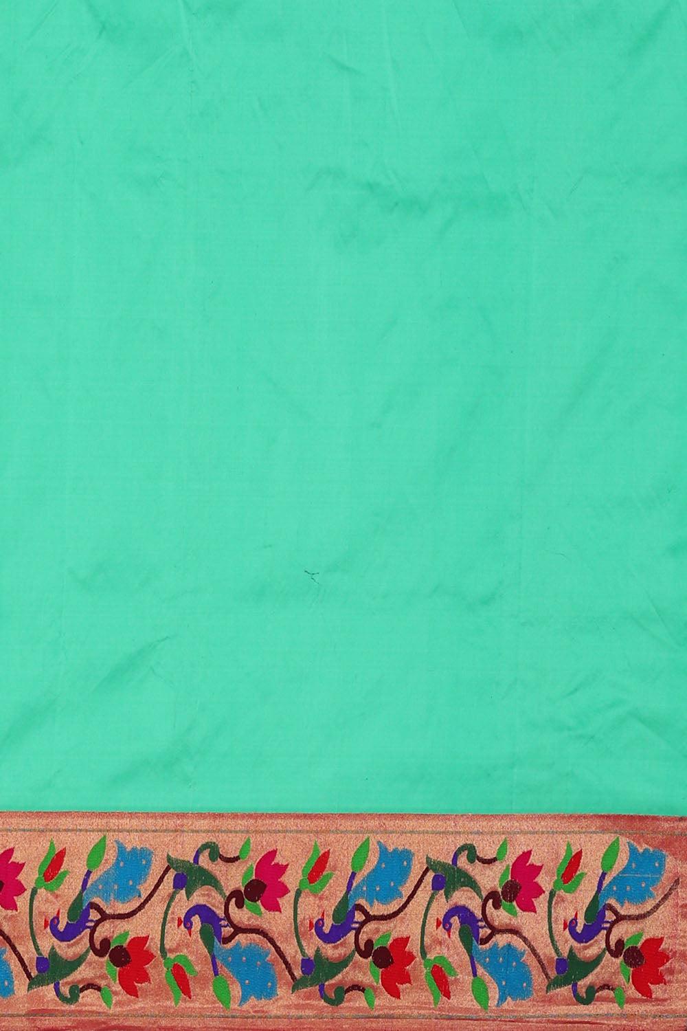 Image of Sea-Green Paithani Silk Saree