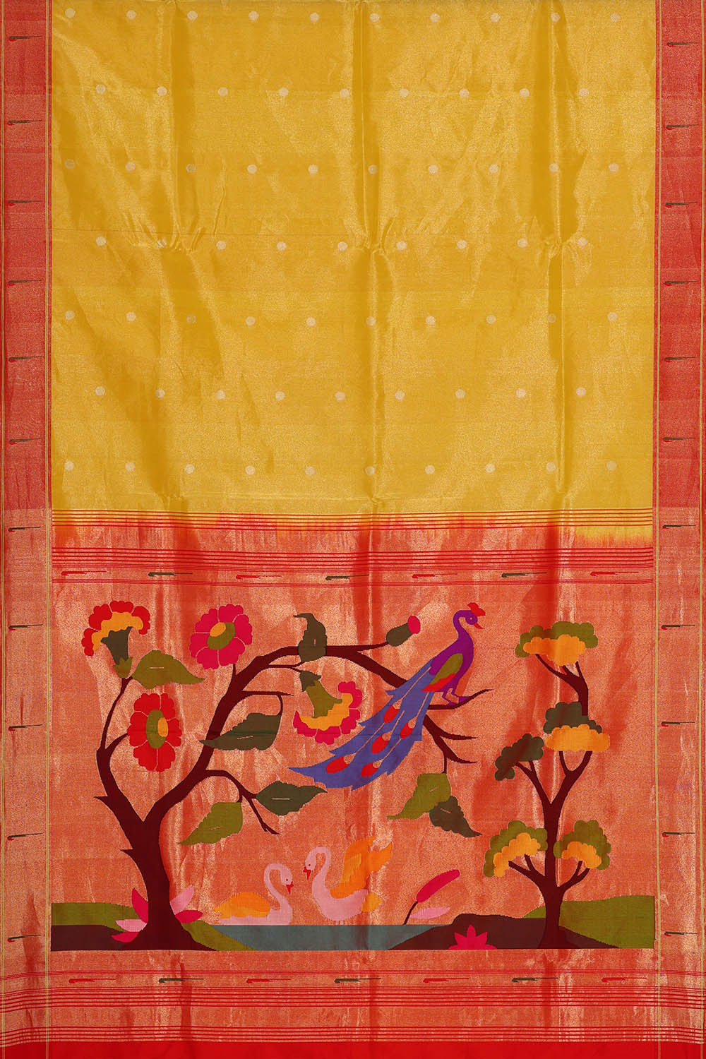 Image of Paithani Yellow Tissue Saree