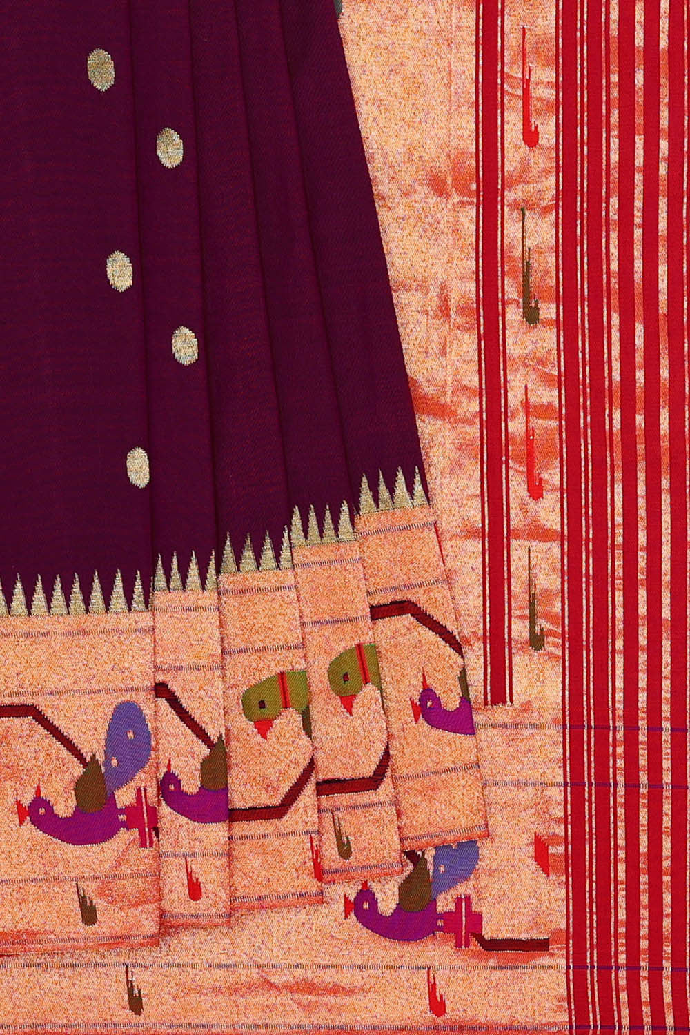 Image of Paithani Deep Wine Saree