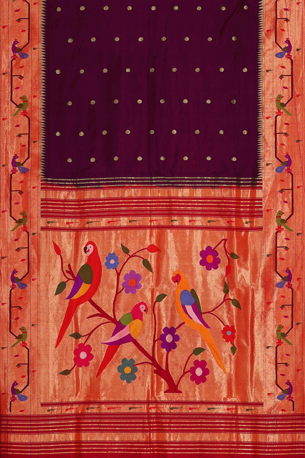 Image of Paithani Deep Wine Saree