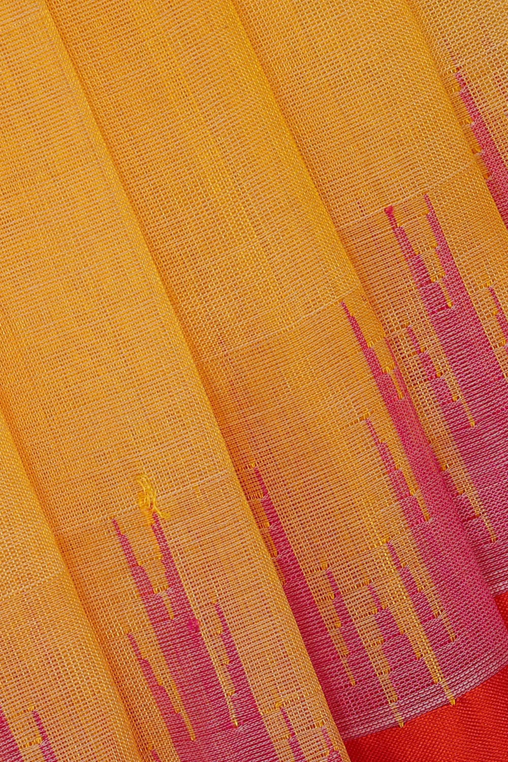 Ponduru Cotton Yellow Saree