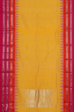 Image of Ponduru Cotton Yellow Saree