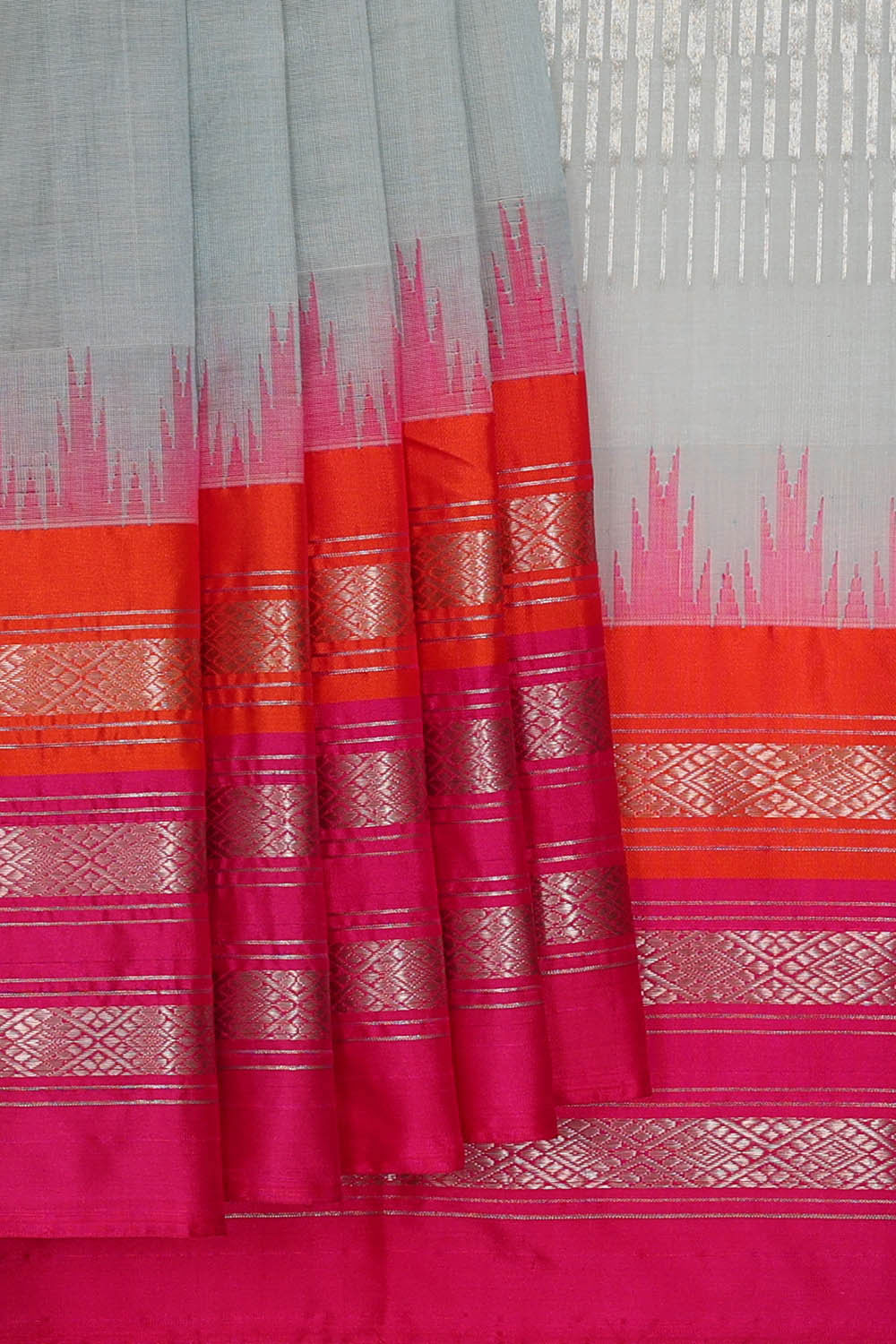 Ponduru Cotton Grey Saree
