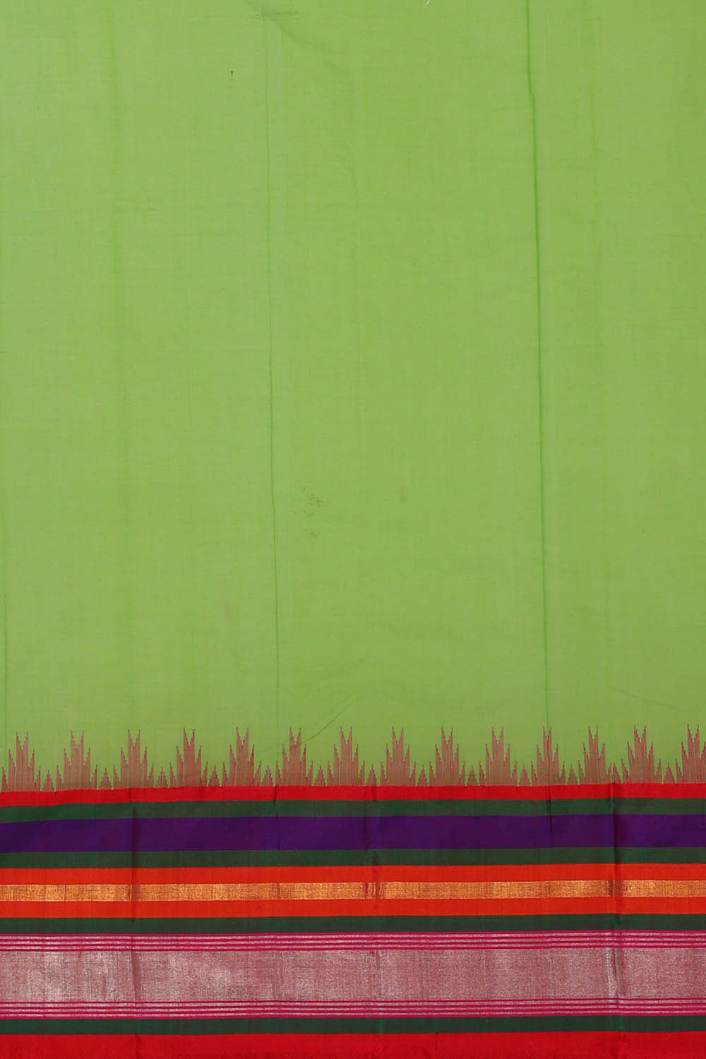 Parrot Green Cotton Saree