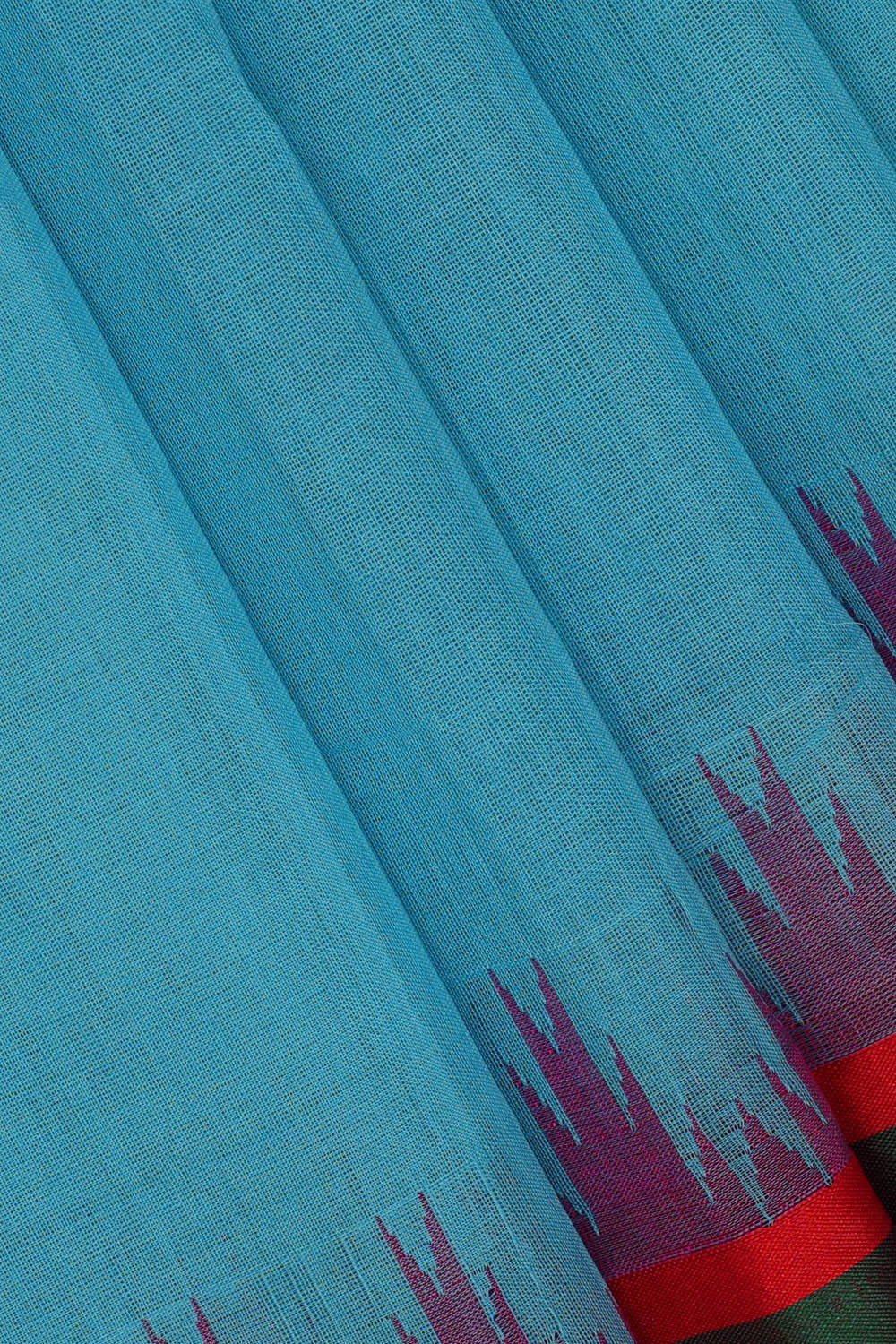 Sky Blue Cotton Saree