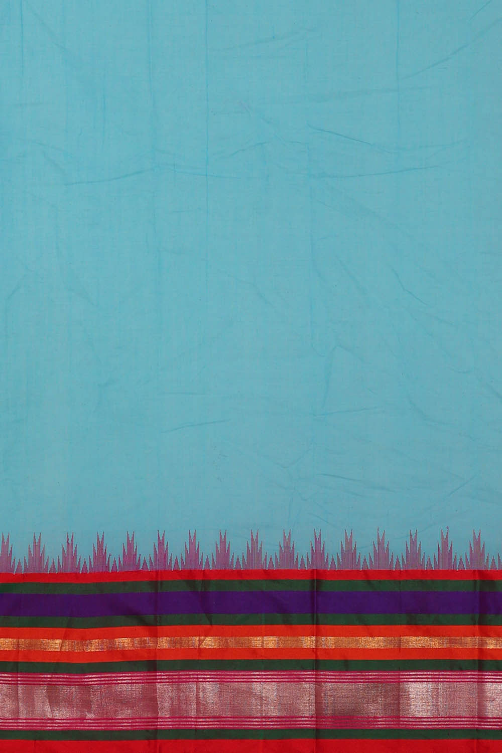 Sky Blue Cotton Saree