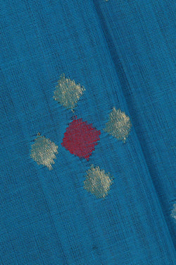 Image of Ponduru Cotton Blue Saree