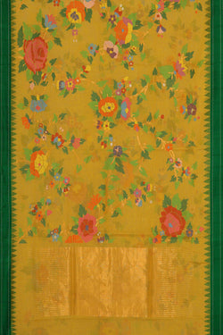 Image of Ponduru Cotton Yellow Saree
