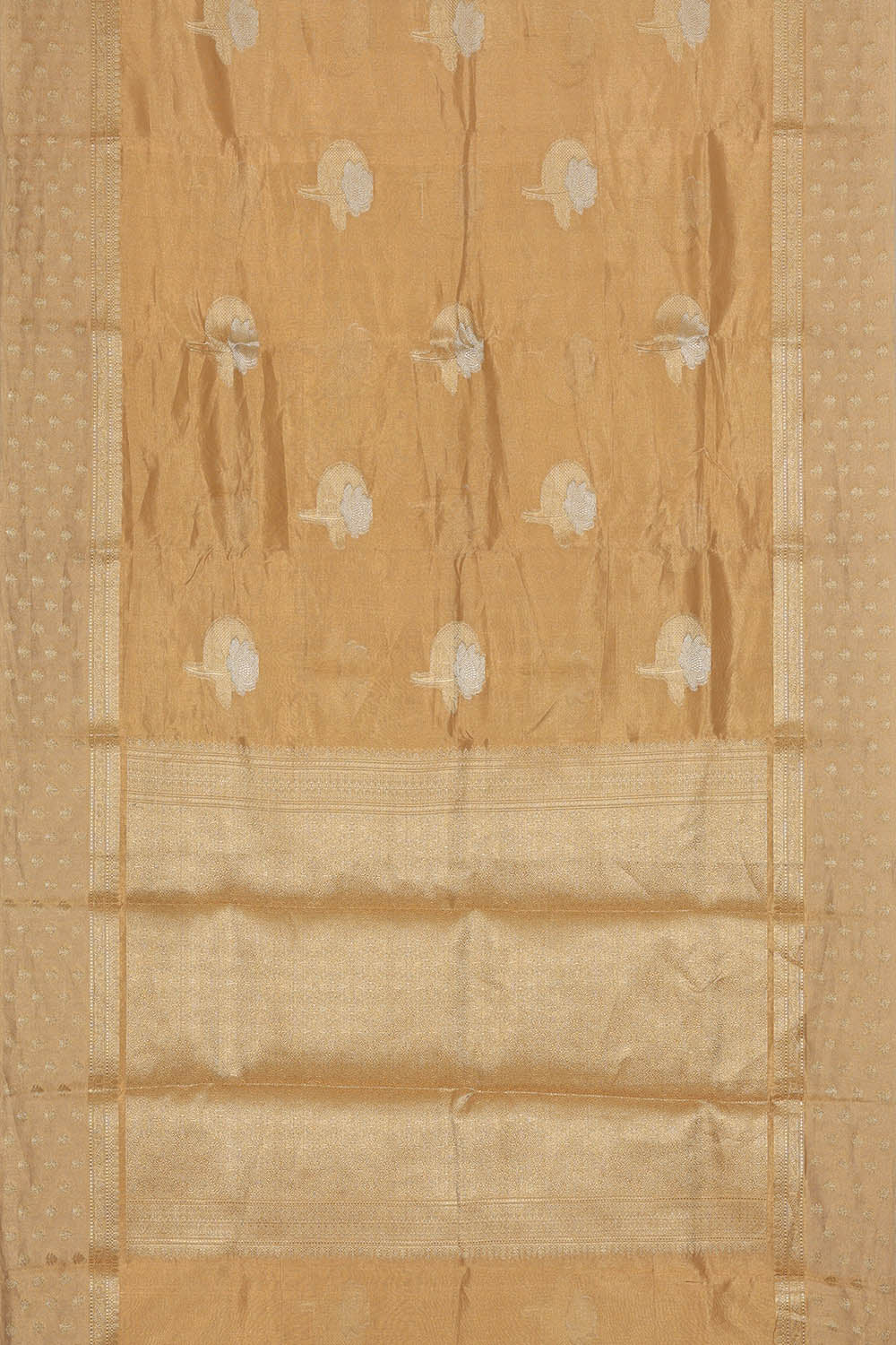 Image of Tissue Gold-Beige Saree