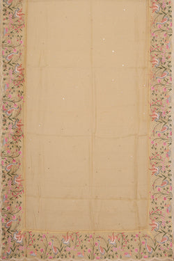 Image of Kota Cream Embroidered Saree
