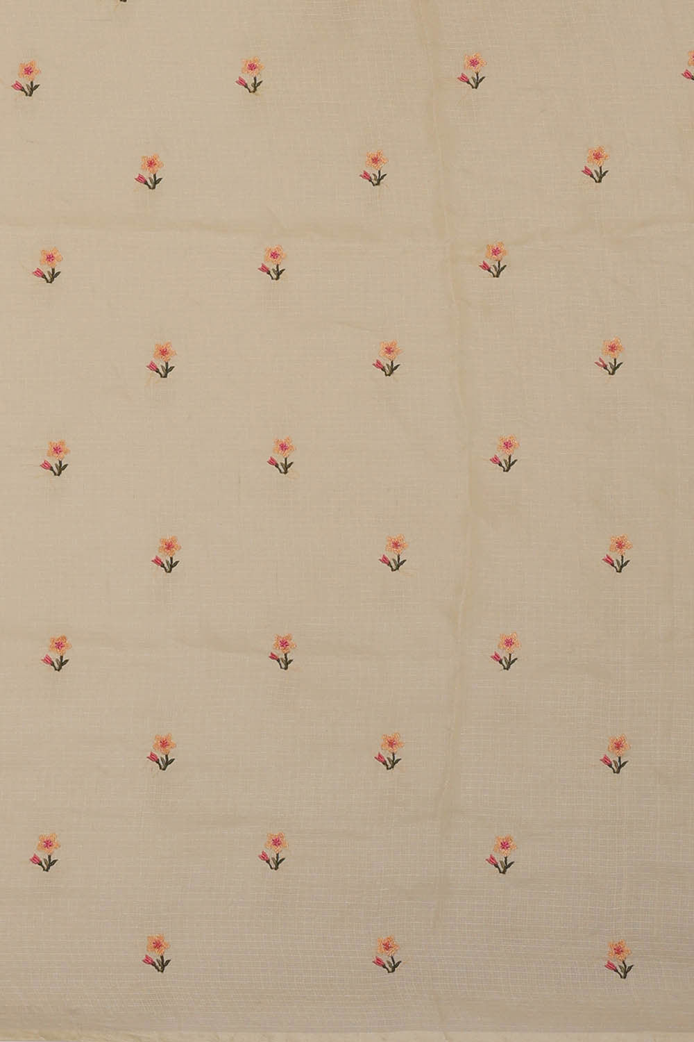 Kota Cream Embroidered Saree