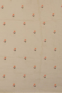 Image of Kota Cream Embroidered Saree