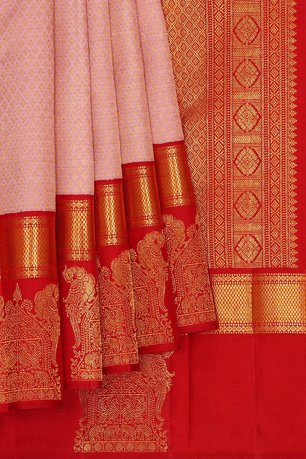 Arani Silk Light Pink Saree
