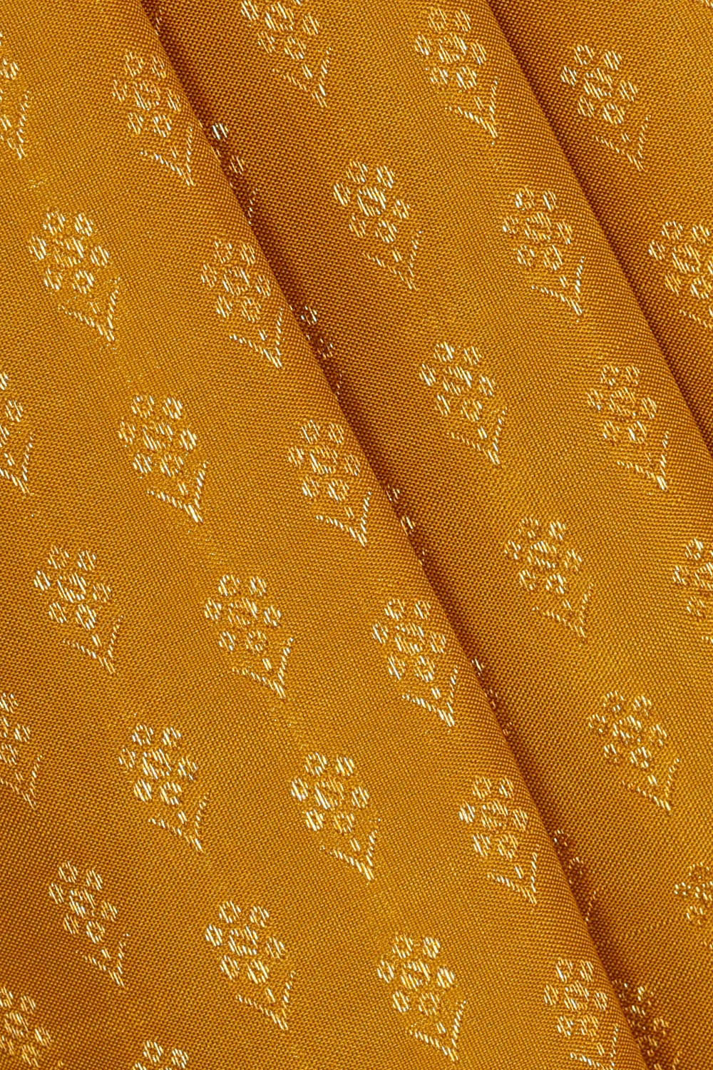 Image of Arani Silk Mustard Yellow Saree