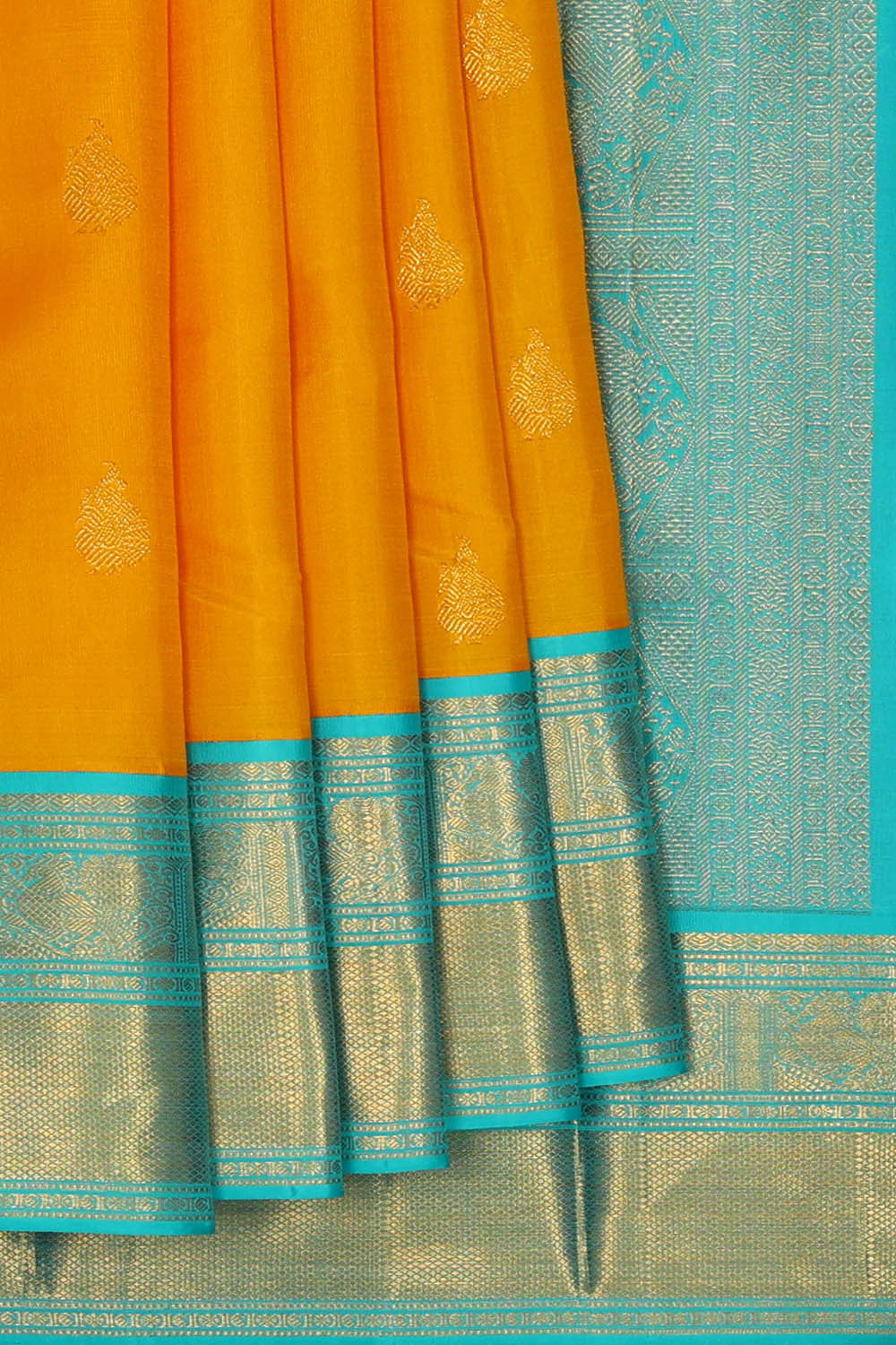 Image of Haldi Yellow Arani Silk Saree