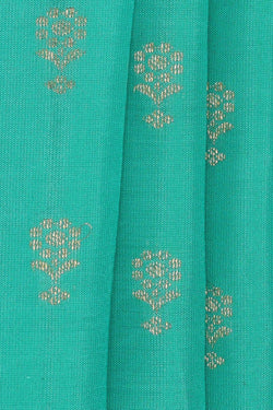Image of Turquoise Blue Silk Saree