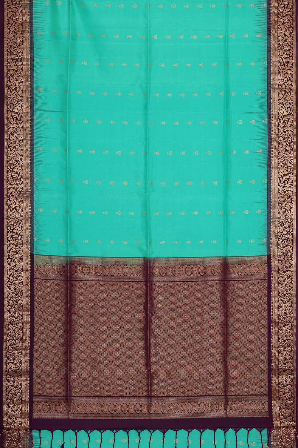 Turquoise Blue Silk Saree