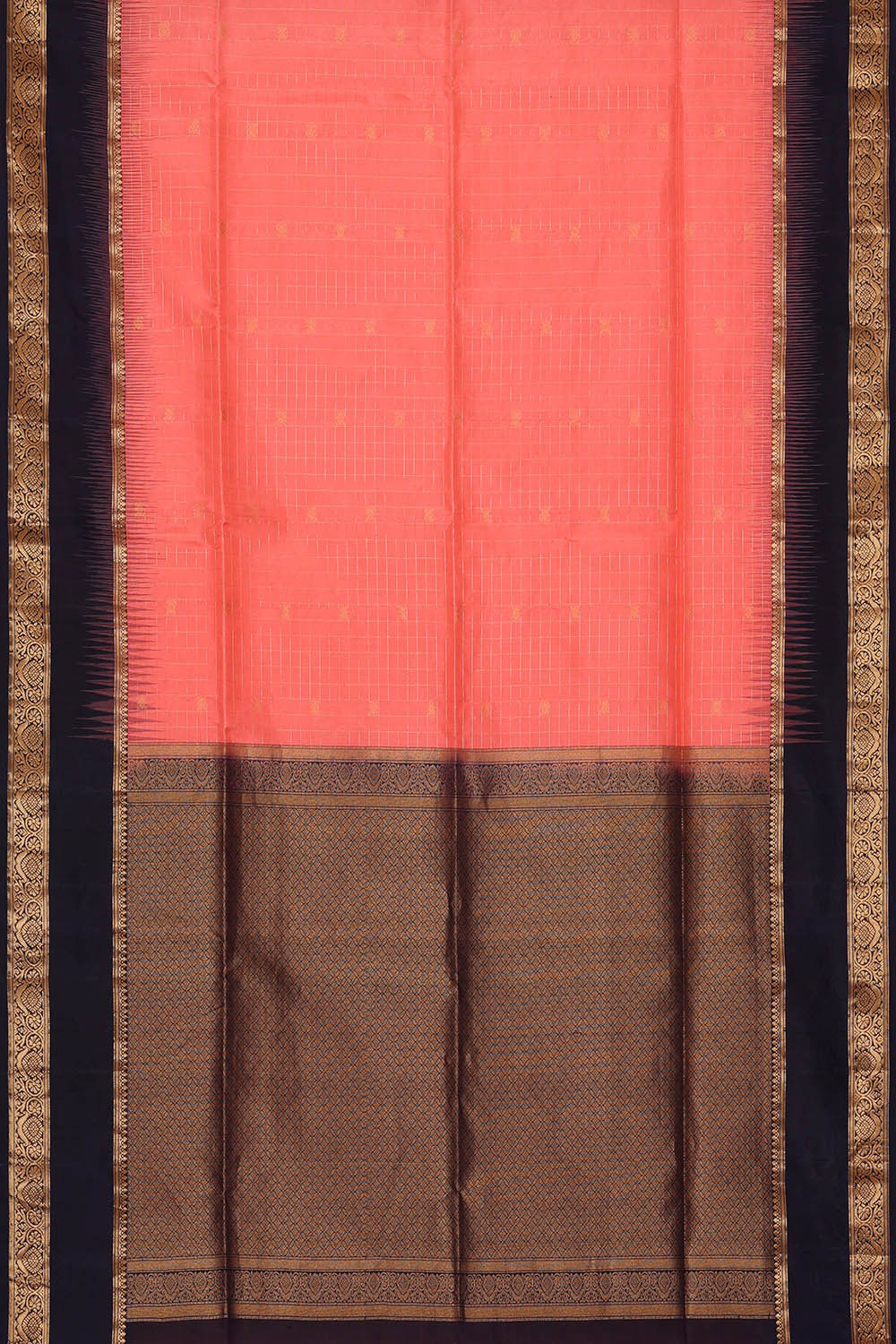 Image of Peach Silk Saree