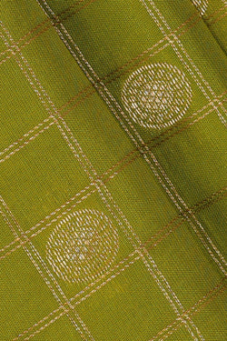 Image of Parrot Green Silk Saree