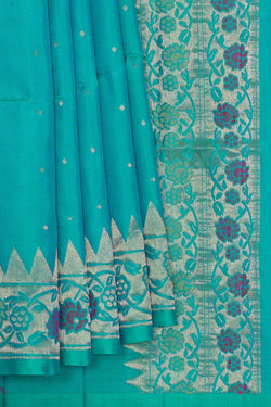 Image of Sky Blue Silk Saree